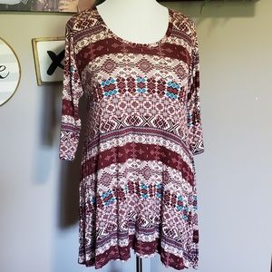 Drapey Maroon tunic